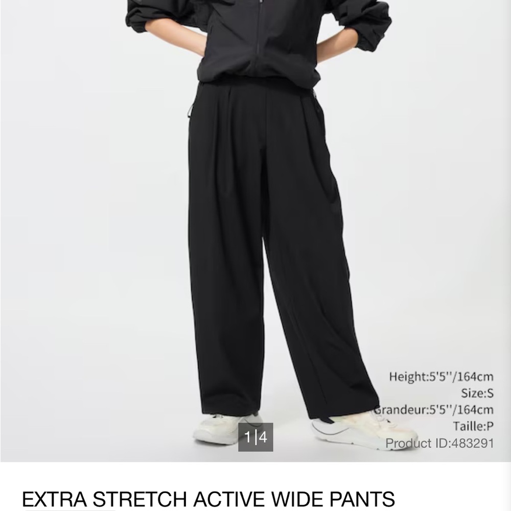 Uniqlo Women's Black Wide Leg Pant